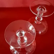 2 crystal champagne coupes from the 1890s/1910s