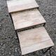 Lot of 3 metal and wood pull out tables