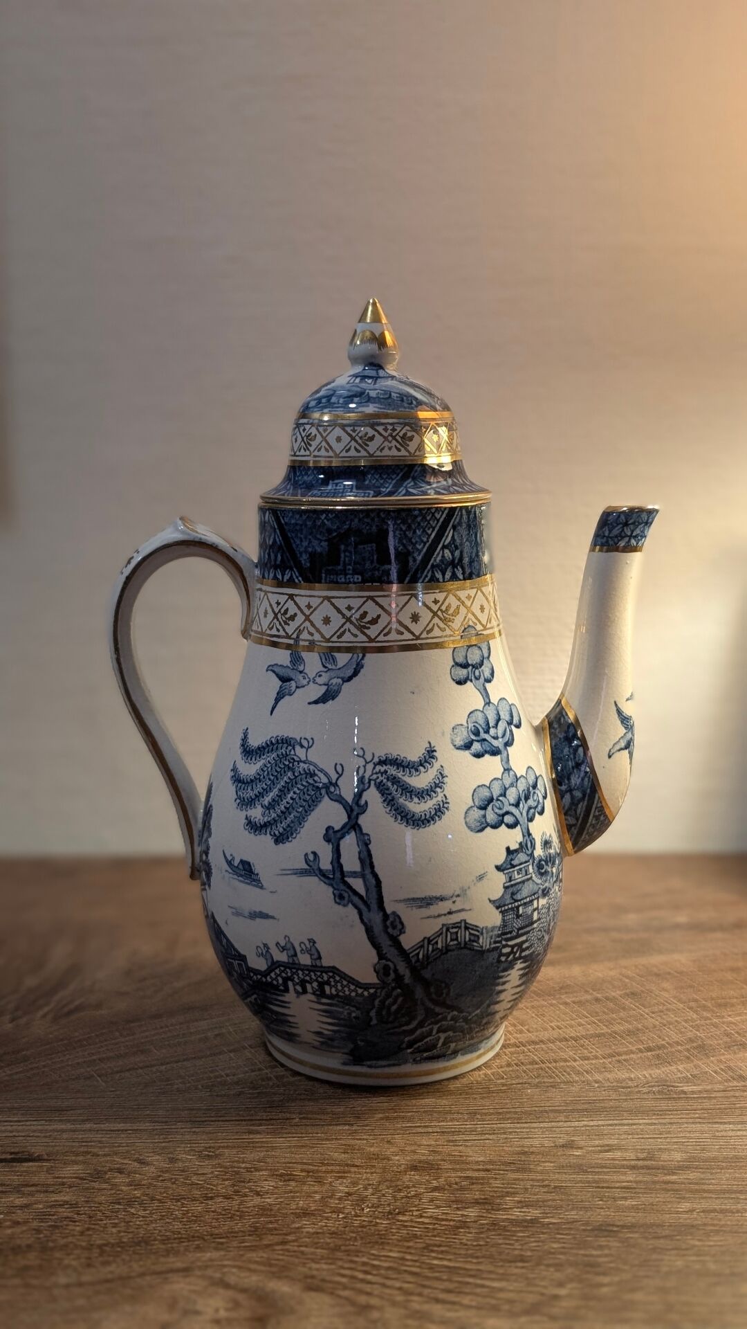 Antique fine English porcelain coffee pot