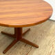 Round Mid Century Dining Table made out of massice teak wood, Denmark, 1970s