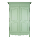 Armoire de mariage antique française vert doux