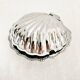 Silver-plated shell butter dish, 1950s