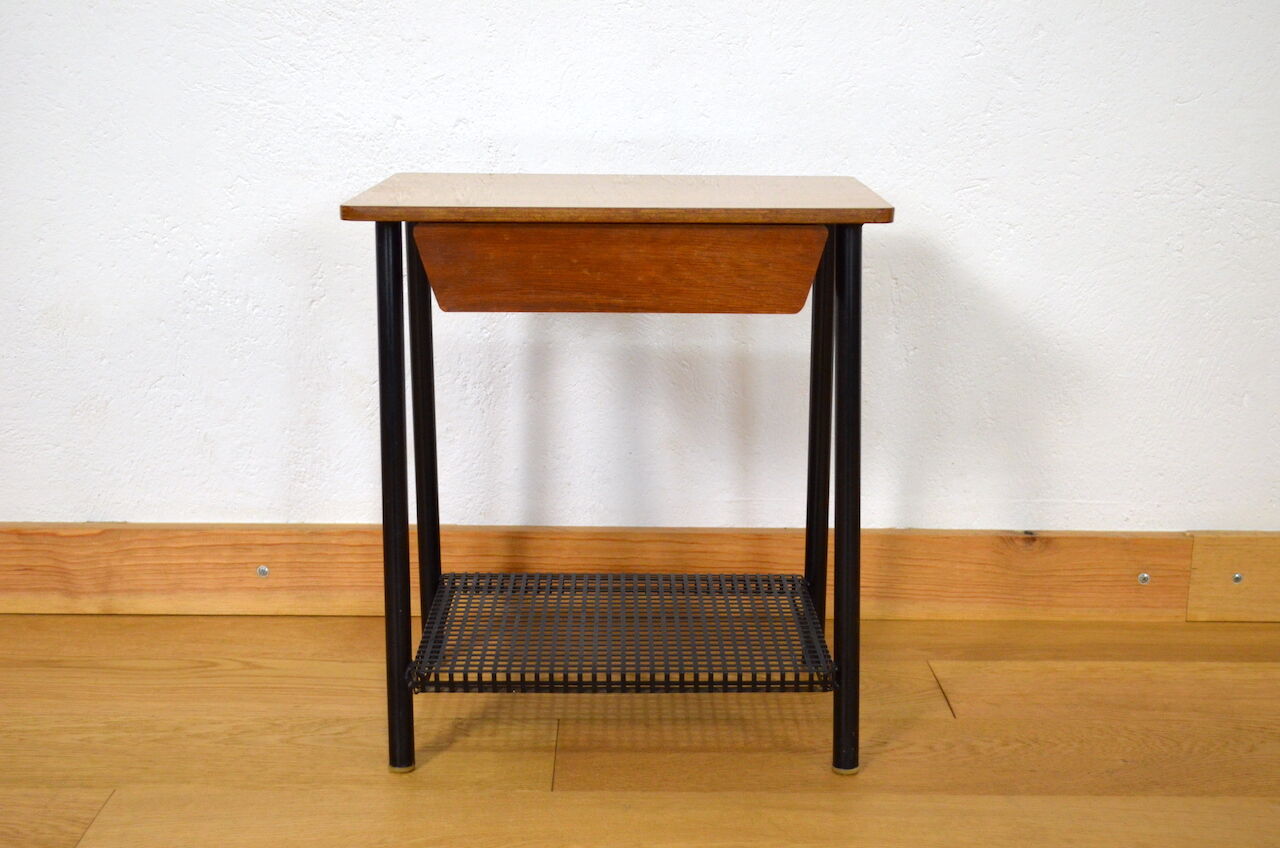 Table de chevet moderniste vintage 1950 / 1960