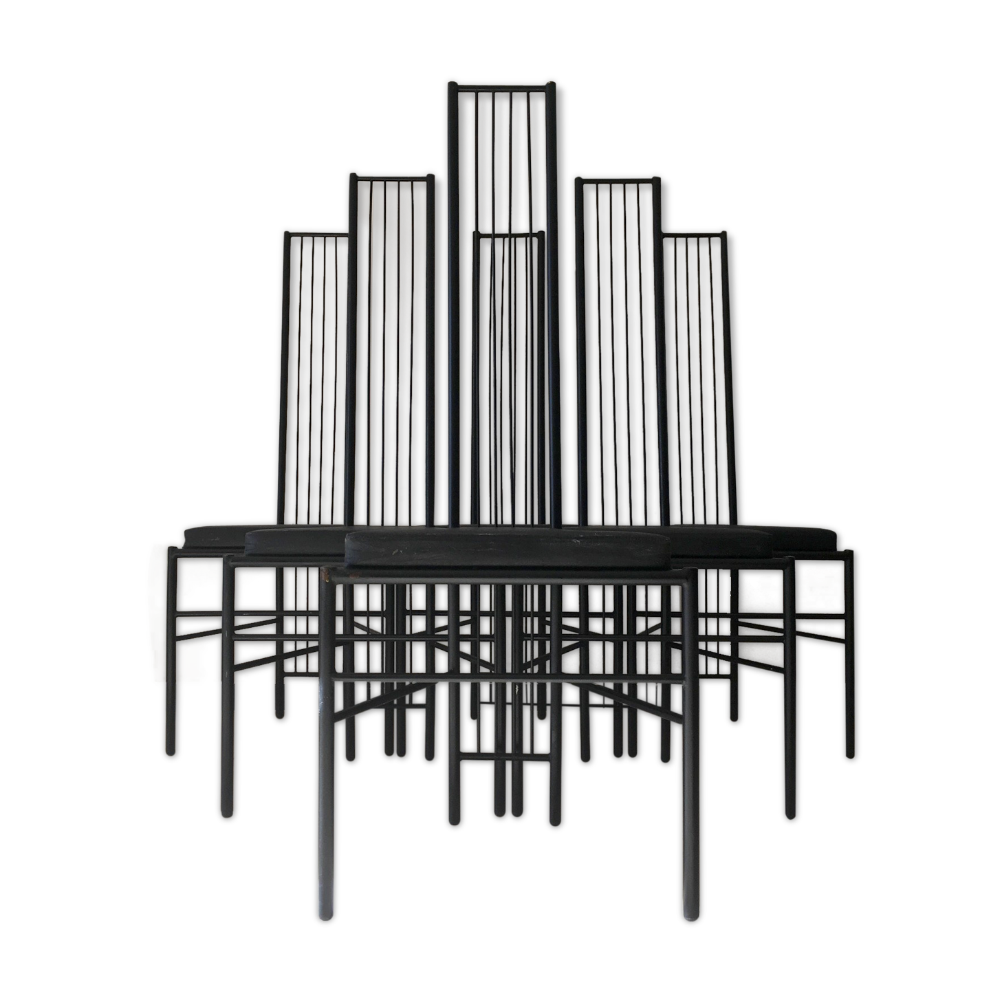 6 chairs vintage years 80