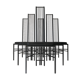 6 chairs vintage years 80