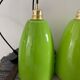 Set of four new electrified green opaline suspensions