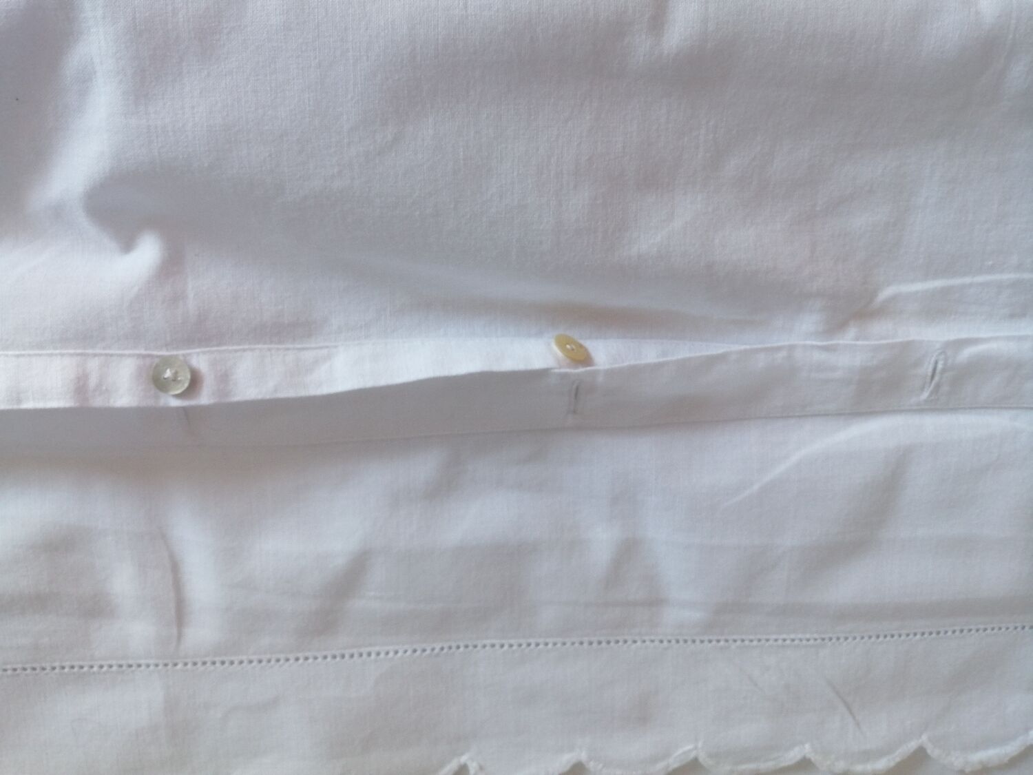 Linen pillowcase embroidered and monogrammed