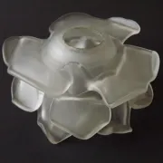 Vintage Art Deco Frosted Satin Glass Rose Flower Lamp Shade