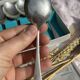 Set of 6 Vintage Fruit or Ice Cream Spoons Model Uniplat