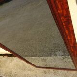 Large antique mirror in a flame mahogany frame; 132x82 cm