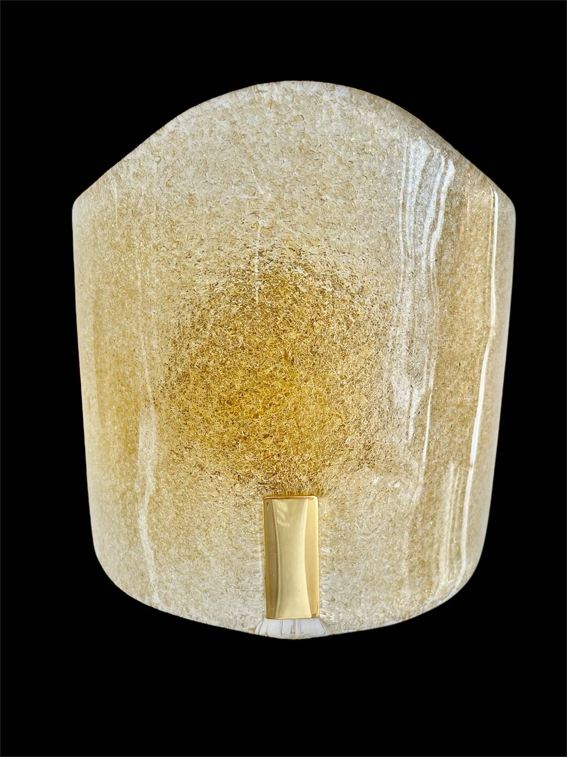 Murano Due pair of appliques with gold inlay, Italy 1990.