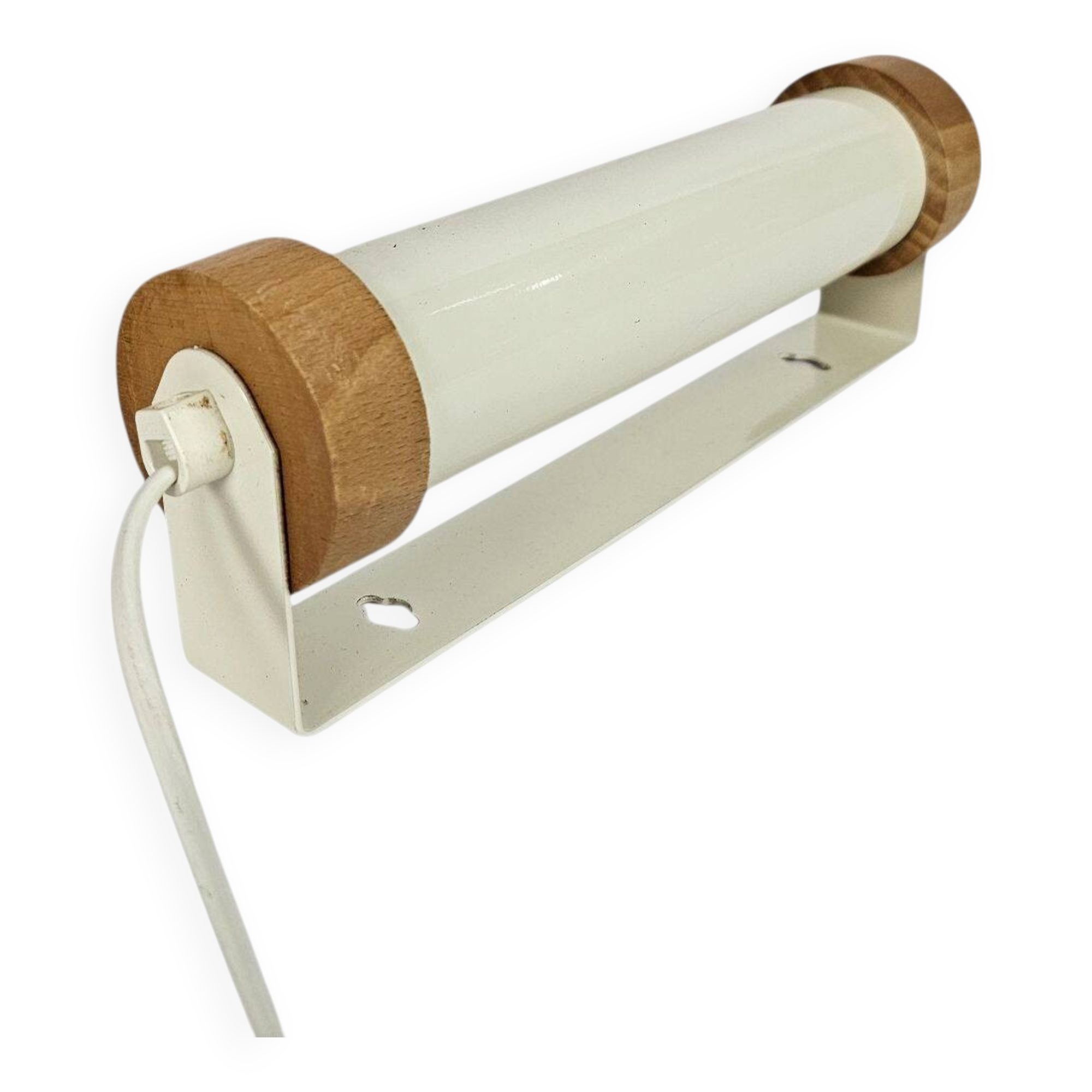 Design hollandais - applique - métal - bois - crème - années 90