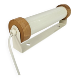 Dutch design  - wall lamp - metal - wood- crème -  90's