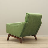 Fauteuil vert, design danois, années 1970, fabriqué au Danemark