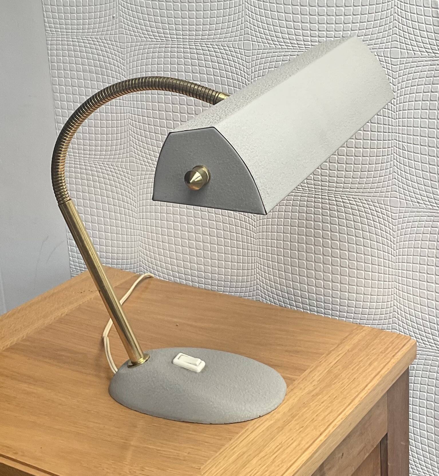 Industrial Aluminor notary banker type desk lamp