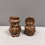 Salt and pepper shaker set in ceramic from Danish Løvemose 1970s.