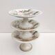 Three porcelain potters decoration heron and bamboo
