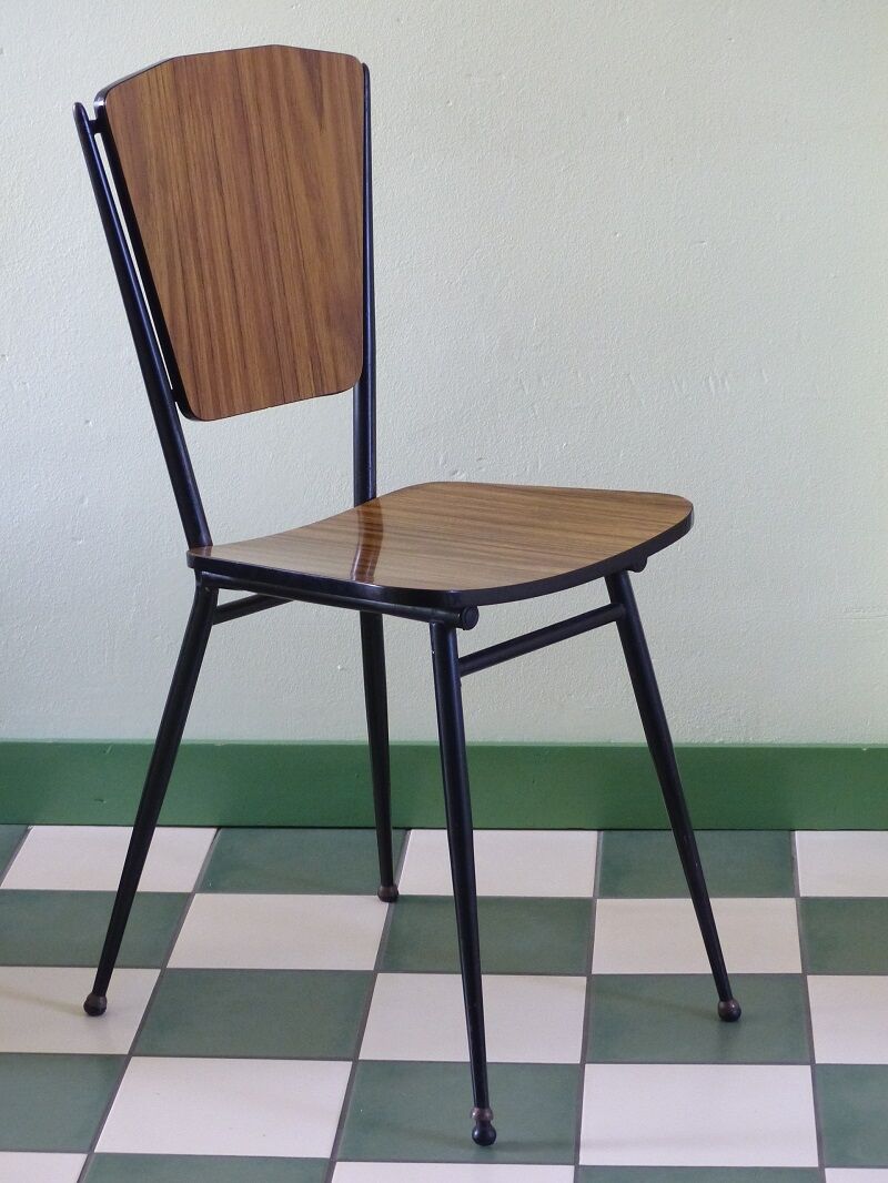 Set of 4 chairs Fusmatic in formica 60s