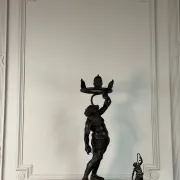 Drunken Silenus, black patinated bronze after the Antique circa 1880