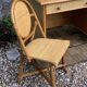 Vintage rattan and woven wicker desk 1970