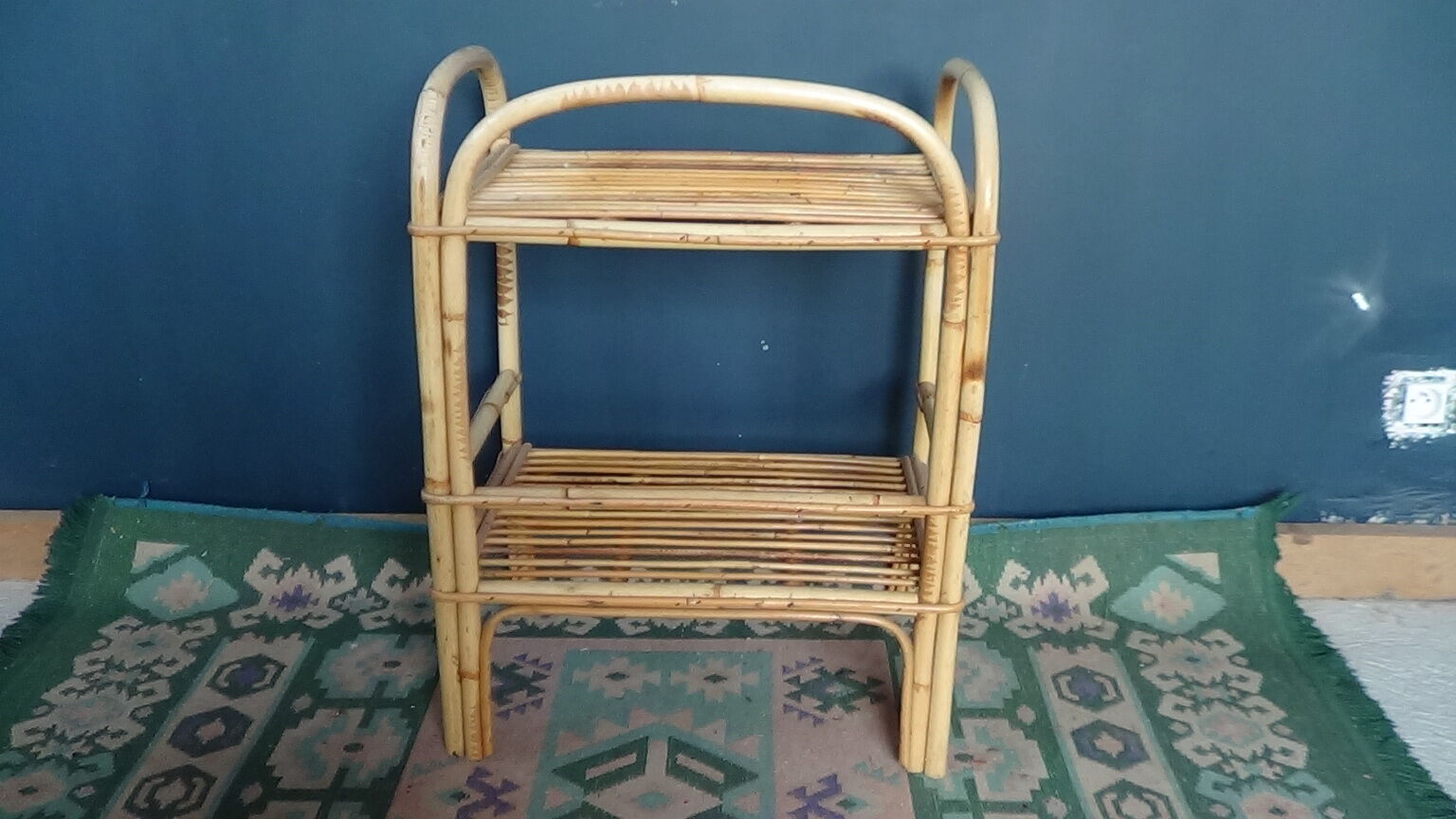 Bamboo storage shelf