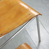 Mid-century Plywood Aluminum Chair, set of 2