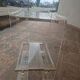 Plexiglas and gold metal rolling table