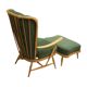 Armchair with ottoman Windsor 478 Lucian Ercolani for Ercol 1950
