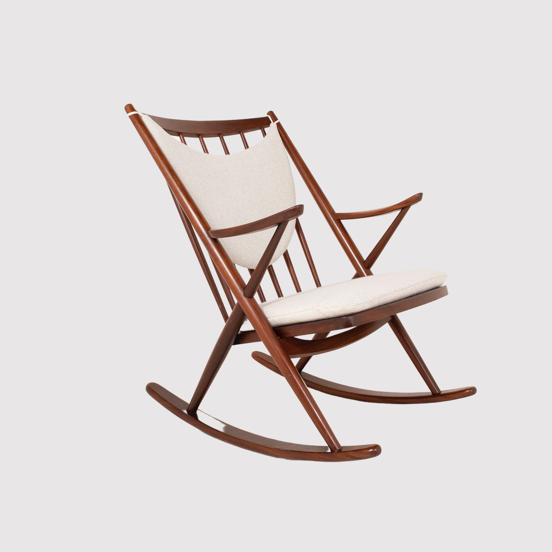 Rocking chair no 182 en teck par Frank Reenskaug - 1960