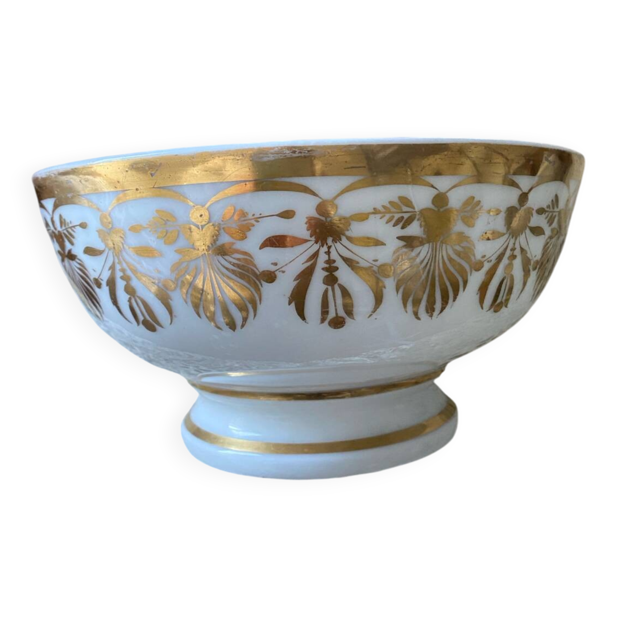 Large antique Paris porcelain bowl