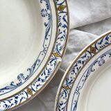 4 deep ironware plates “Colbert” Creil and Montereau