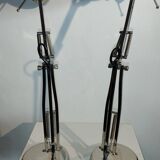 Pair of articulated lamps vintage 1980s industrial design