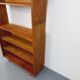 Large vintage oak wood bookcase shelf from the 50s 60s