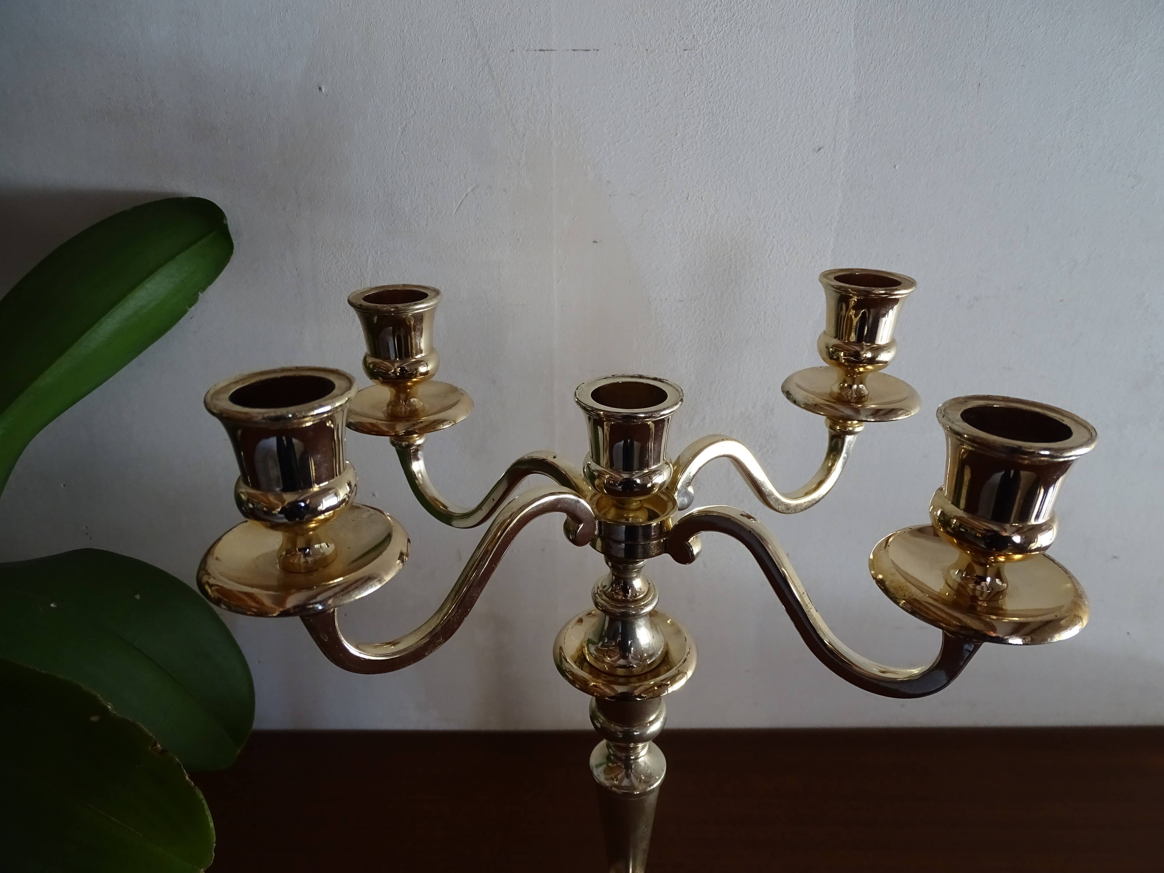 Candlestick 5 burners vintage chromed metal