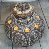 Vintage 70's German glazed ceramic lamp