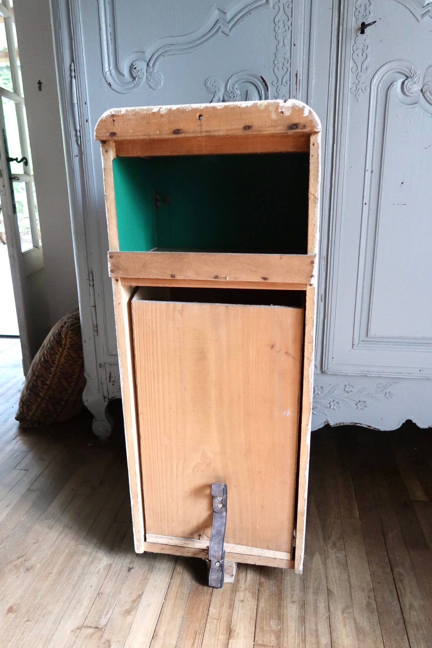 Vintage wooden bread hutch