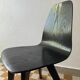 90s designer chairs in lacquered curved wood (X2)