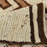 Vintage Brown & Beige Persian Runner Rug, 88x351Cm