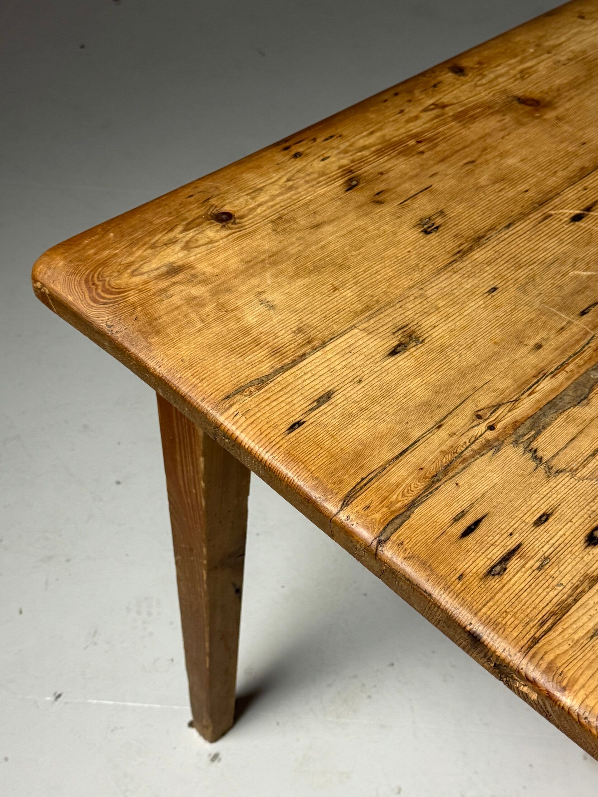 English antique pine dining table