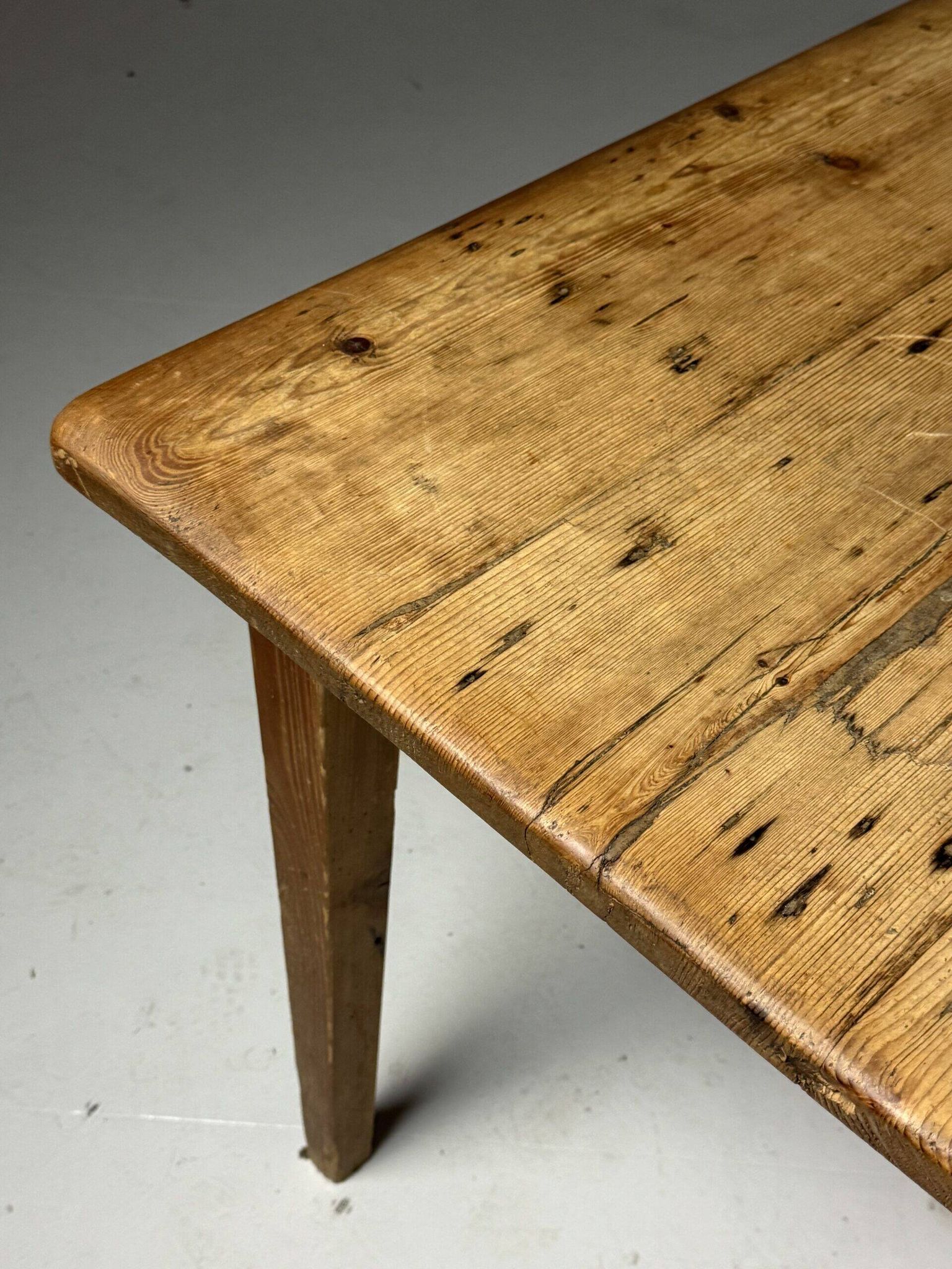 English antique pine dining table