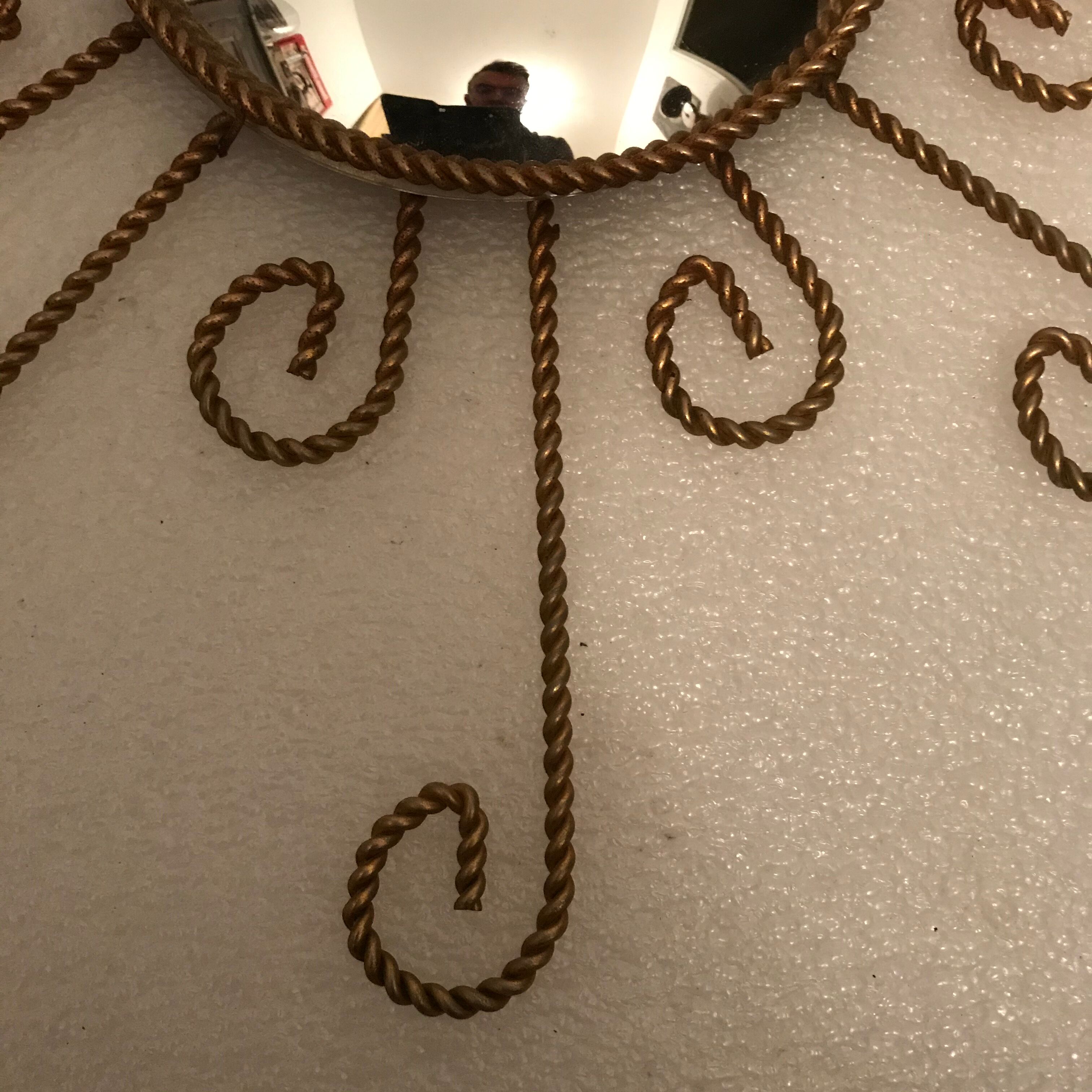 60s mirror braided iron - 43cm