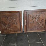 Paire de portes en bois sculpté en chêne