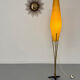Antique brass and fiber amphora floor lamp from the 60s vintage design