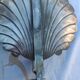 Pair of vintage silver-plated scallop shell wall candle holders