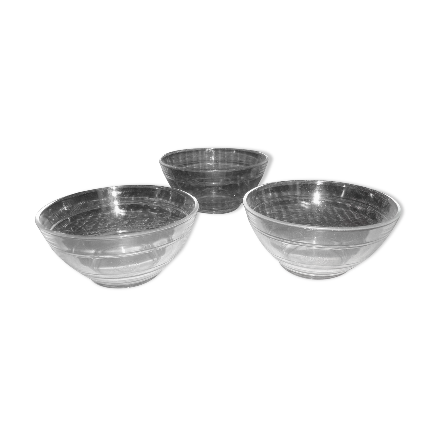 3 vintage Duralex bowls