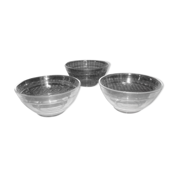 3 bols Duralex vintage