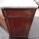 Small mahogany buffet on marble, Louis XVI style, 60s, in its juice!
