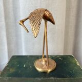 Vintage brass heron