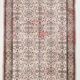 Tapis Vintage en laine classique à bordure marron rose, 5x9 nuances, 168x268Cm
