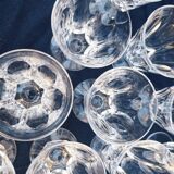 10 faceted white wine glasses